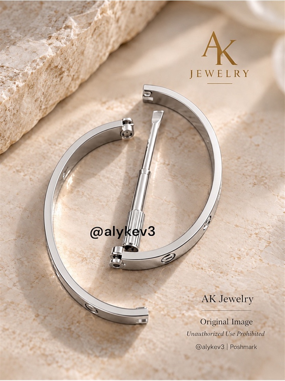 💎MEN’s LUXURY 17-22cm Silver Cuff Bangle, Bracelet over Titanium | AK Jewelry™ - Picture 4 of 5